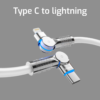 Type C to Lightning - Premium Rotational White - Image 2